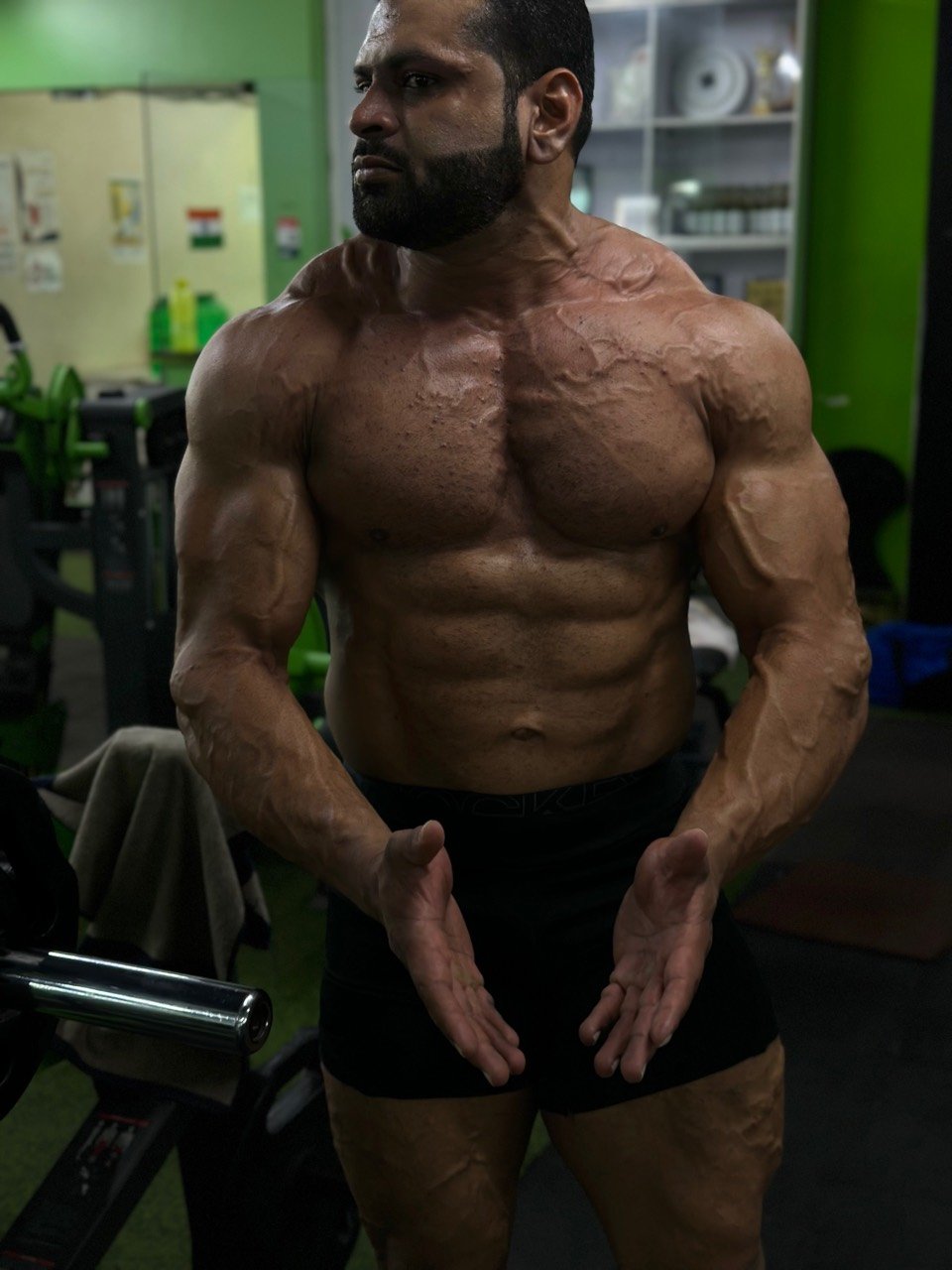 Bodybuilder training portrait at Hulk Fitness